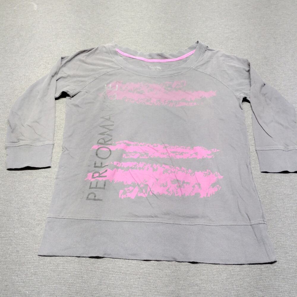 Calvin Klein Performance Top Womens M Gray Raglan Athletic